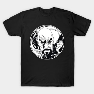 MING THE MERCILESS - Flash Gordon (Circle Black and White) T-Shirt